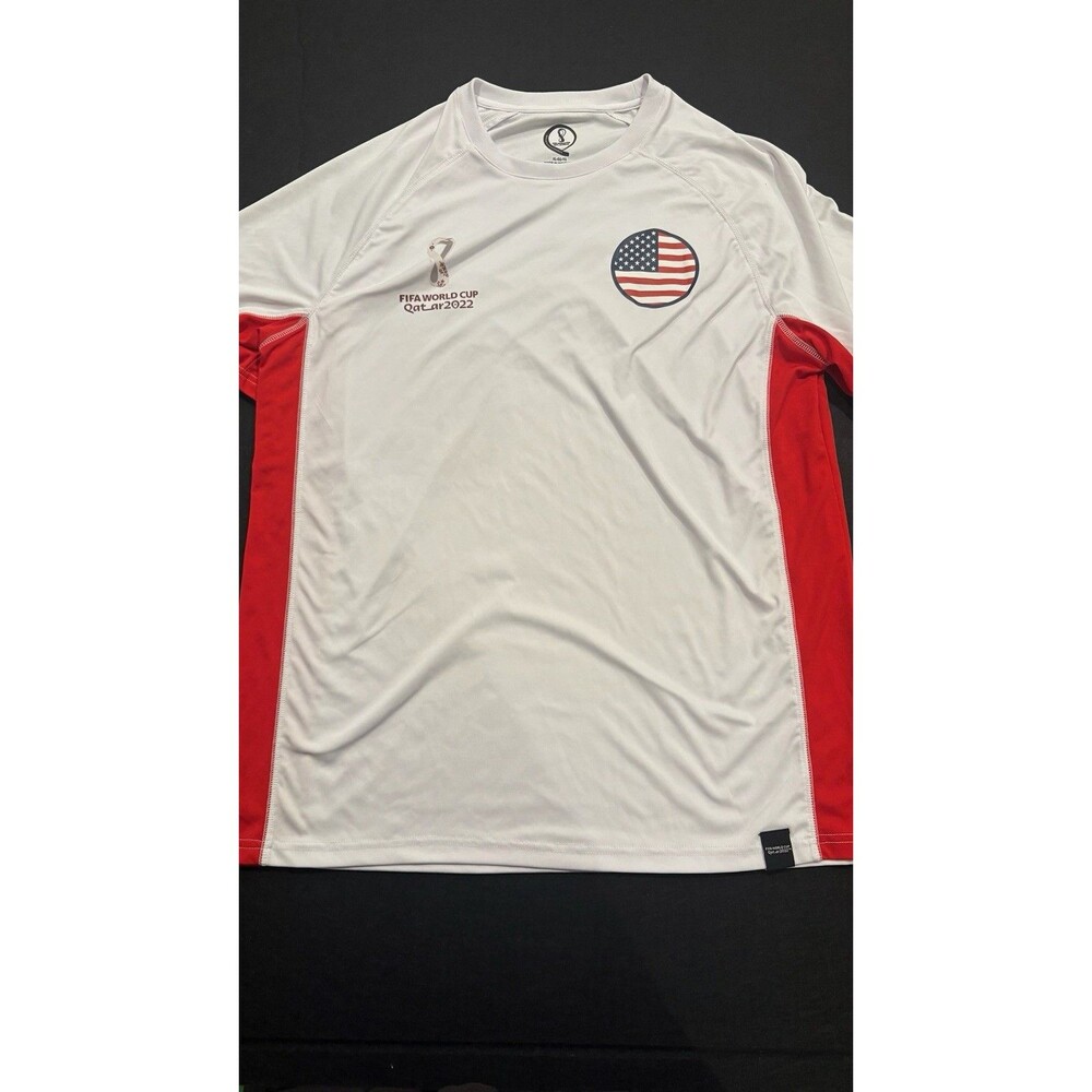 Official FIFA World Cup Mens XL White USA Qatar 2022 Soccer Jersey T-Shirt